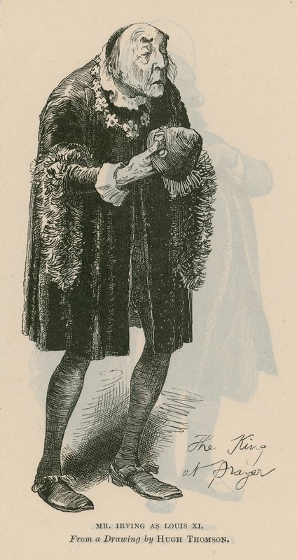 Mr Henry Irving, attore, come Luigi XI da English School
