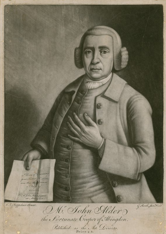 Mr John Alder, il fortunato bottaio di Abingdon, vincitore della lotteria da English School