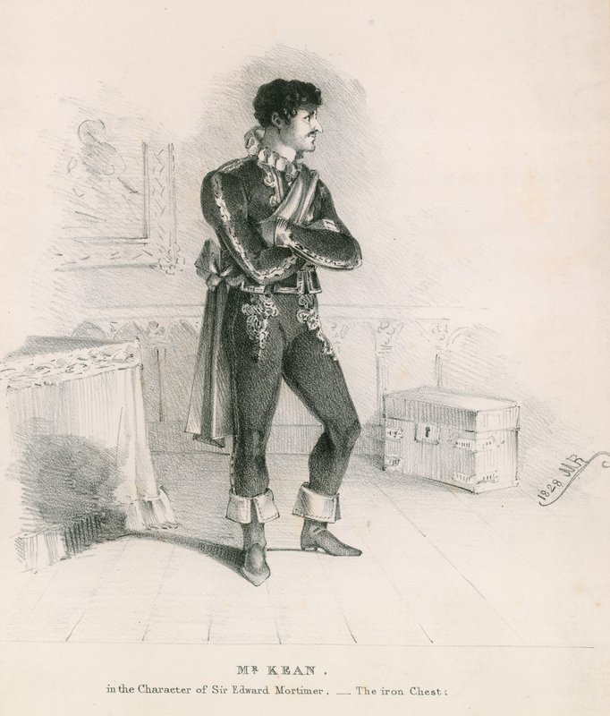 Mr Kean nel ruolo di Sir Edward Mortimer in The Iron Chest da English School
