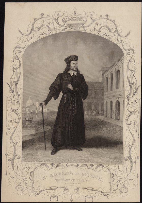 Mr Macready come Shylock da English School