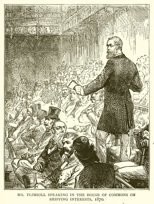 Il signor Plimsoll parla alla Camera dei Comuni sugli interessi marittimi, 1870 da English School