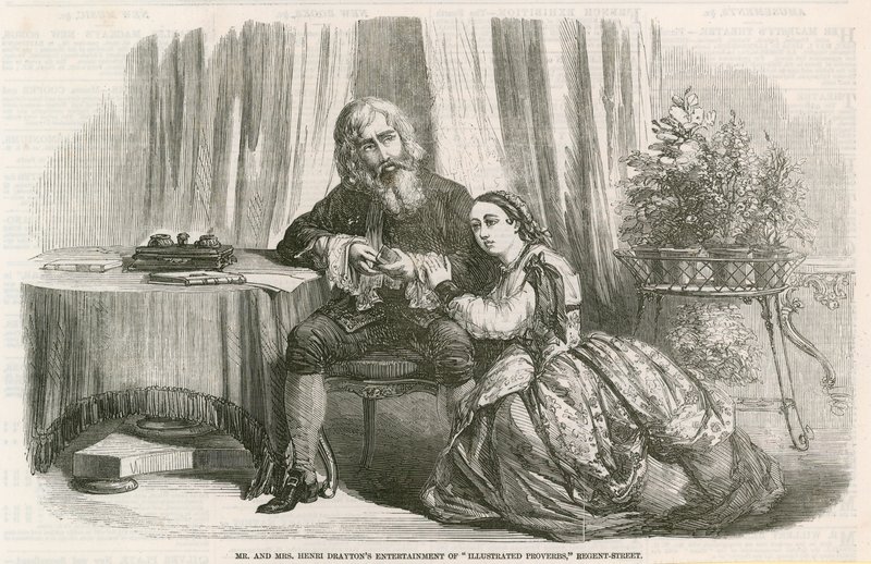 Intrattenimento di proverbi illustrati del signor e della signora Henri Drayton, Regent Street, Londra da English School