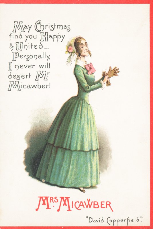 Signora Micawber, cartolina di Natale da English School