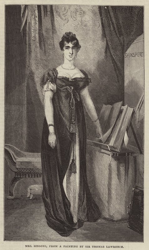 Mrs Siddons, da un dipinto di Sir Thomas Lawrence da English School