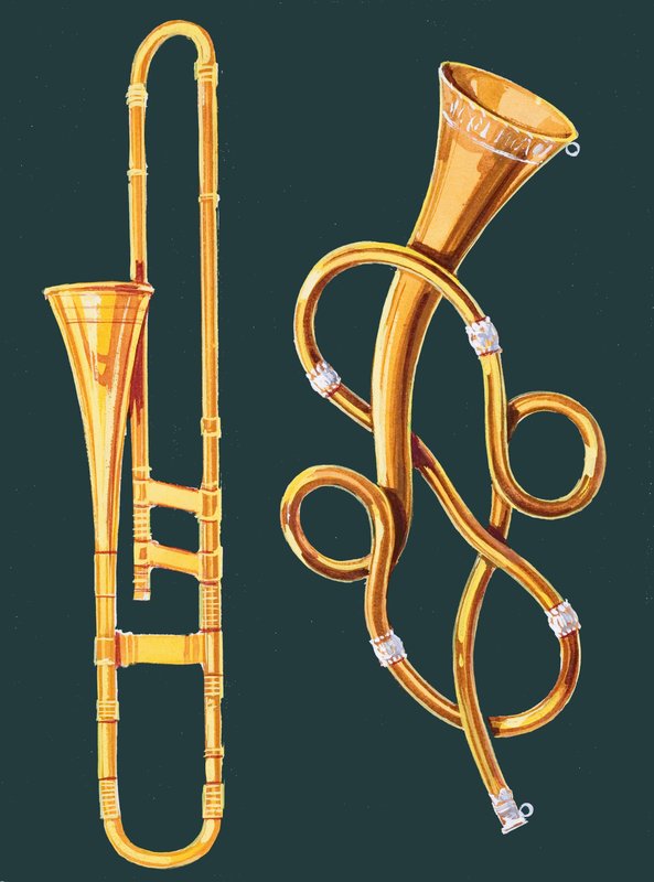 Strumenti musicali: Trombone e Tromba labirintica da English School