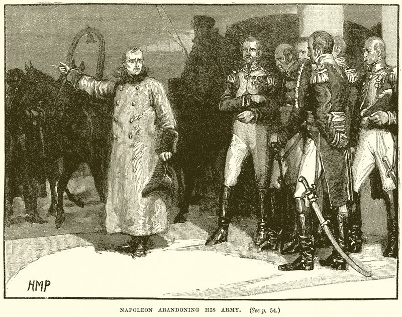 Napoleone abbandona il suo esercito da English School