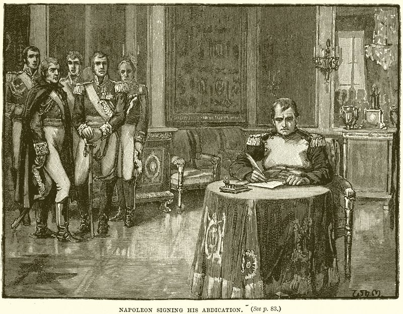 Napoleone firma la sua abdicazione da English School