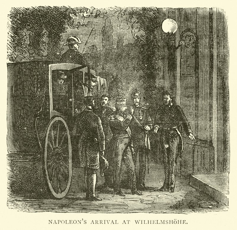 Arrivo di Napoleone a Wilhelmshohe, settembre 1870 da English School