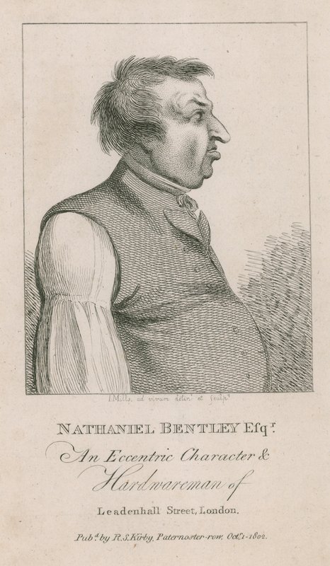 Nathaniel Bentley Esq, un personaggio eccentrico e ferramenta di Leadenhall Street, Londra da English School