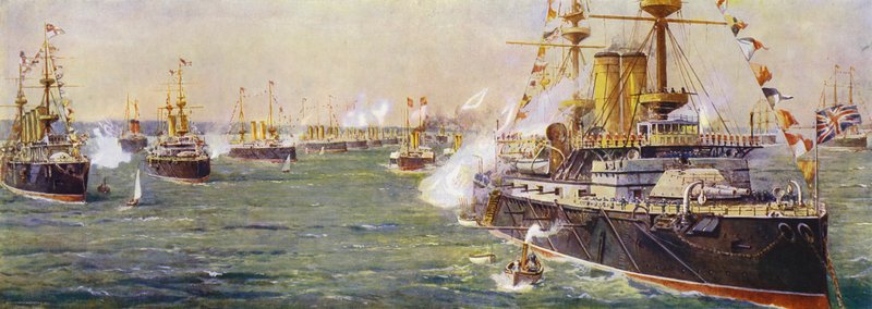 Rassegna navale a Spithead per il Giubileo di Diamante della Regina Vittoria da English School