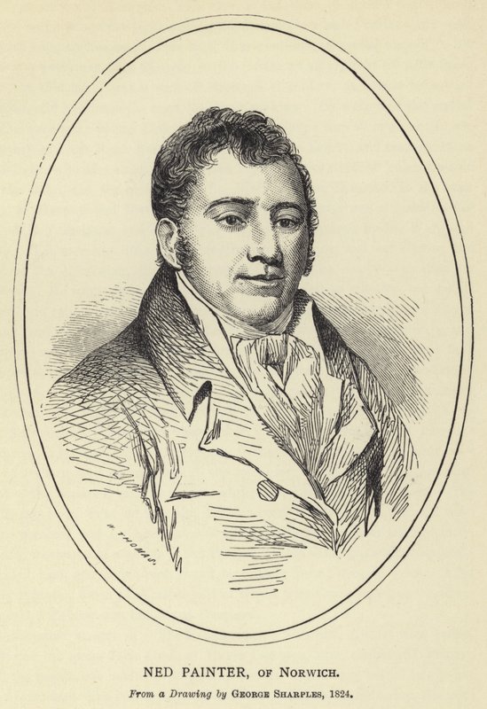 Ned Painter, di Norwich, da un disegno di George Sharples, 1824 da English School