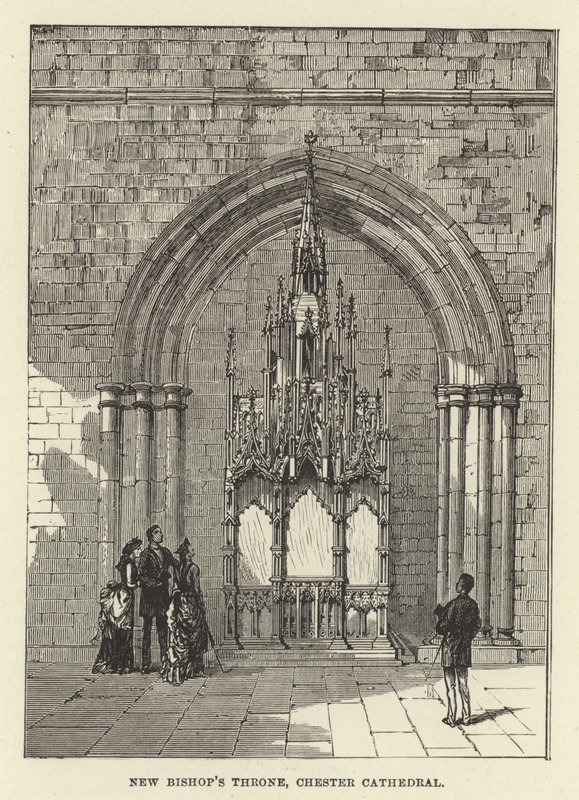 Nuovo trono del vescovo, cattedrale di Chester da English School