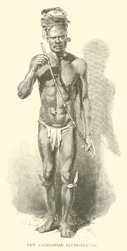 Suonatore di flauto della Nuova Caledonia da English School