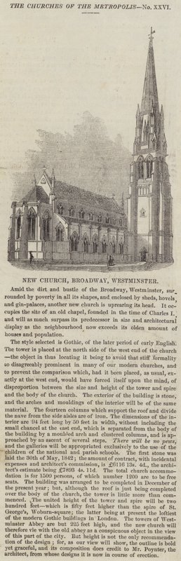 Nuova Chiesa, Broadway, Westminster da English School