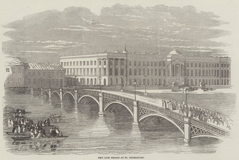 Il nuovo ponte di ferro a San Pietroburgo da English School