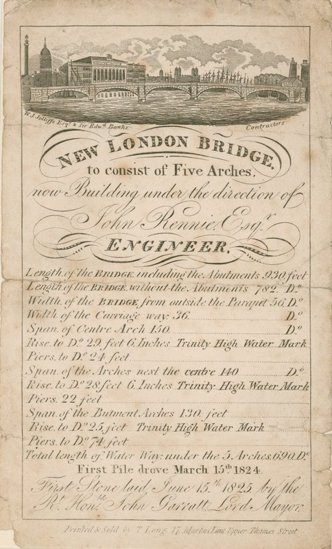Nuovo London Bridge - Ingegnere John Rennie da English School