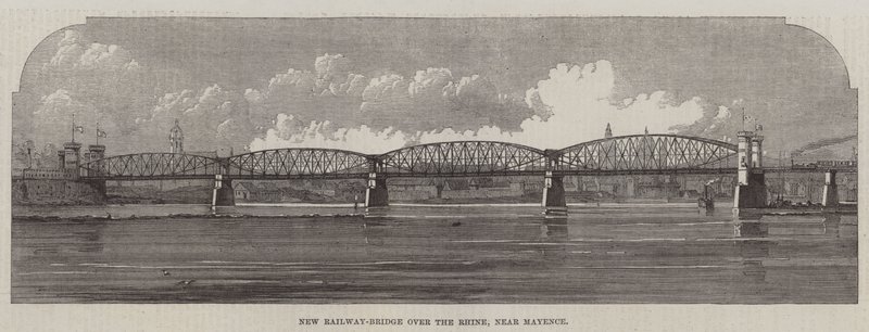 Nuovo ponte ferroviario sul Reno, vicino a Magonza da English School