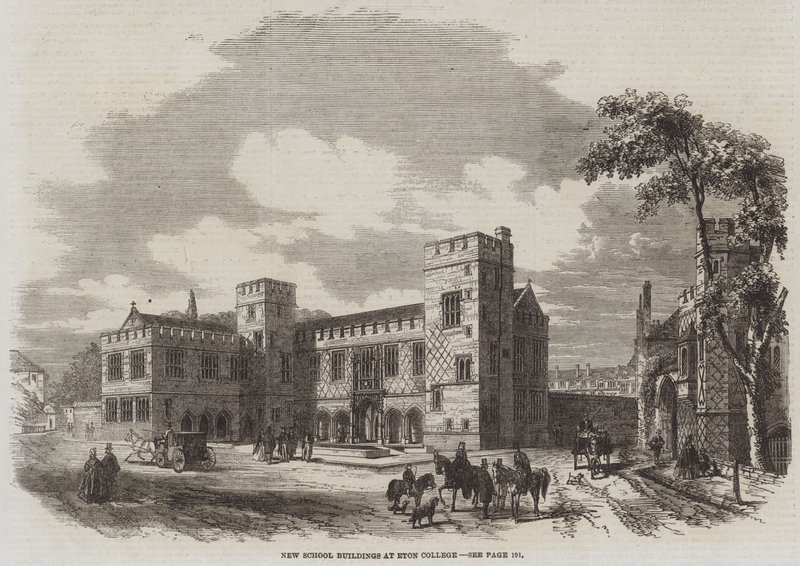 Nuovi Edifici Scolastici al Eton College (incisione) da English School