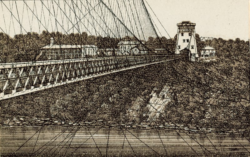 Nuovo Ponte Sospeso (litografia) da English School
