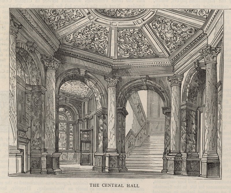Nuovo edificio del Constitutional Club in Northumberland Avenue: La Sala Centrale da English School