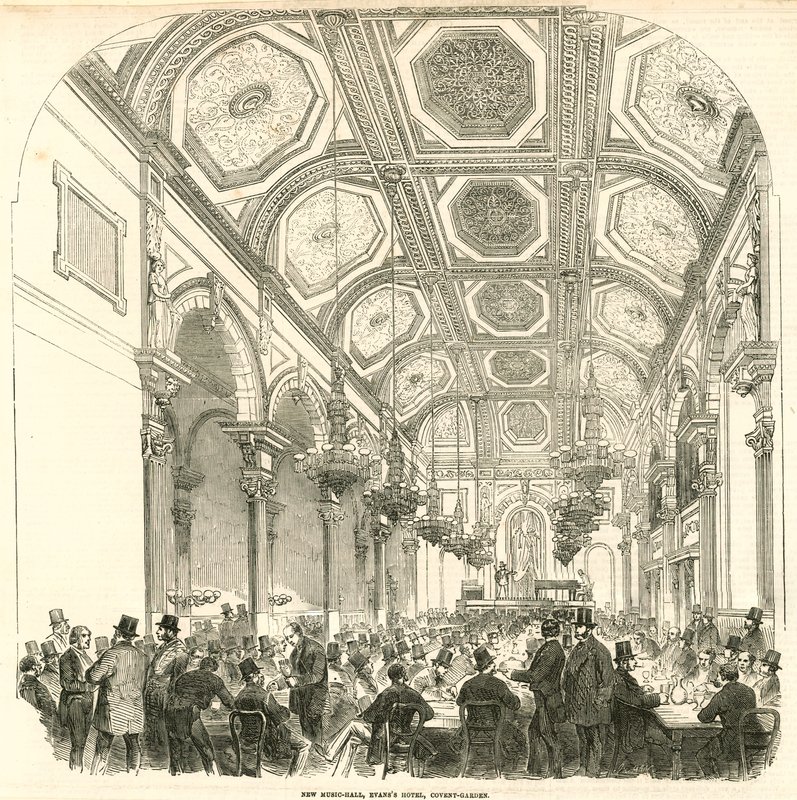Nuova sala da musica, Evans Hotel, Covent Garden, Londra da English School