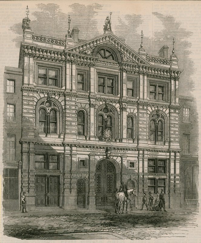 Nuovi uffici della Peninsular and Oriental Steam Navigation Company, Leadenhall Street, Londra da English School