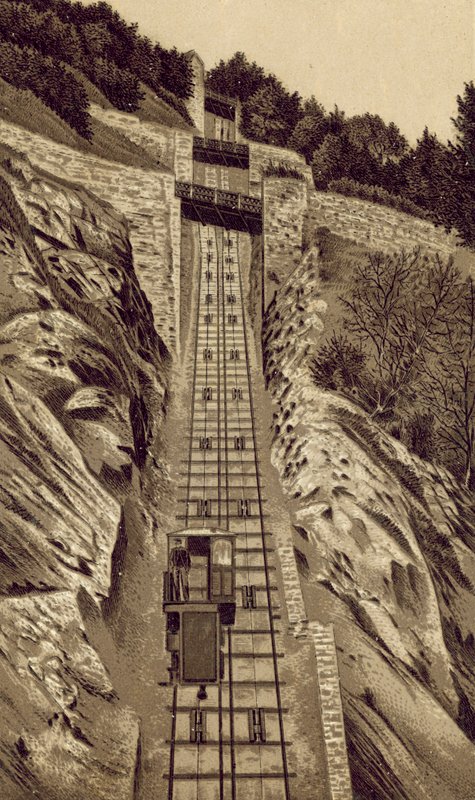 North Devon: Cliff Railway, Lynmouth a Lynton da English School