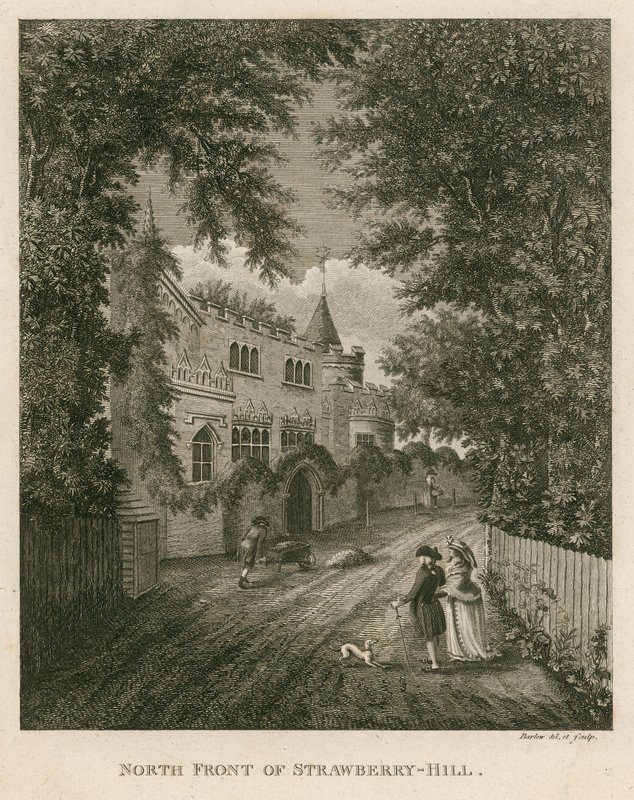 Facciata nord di Strawberry Hill, Twickenham, Londra da English School