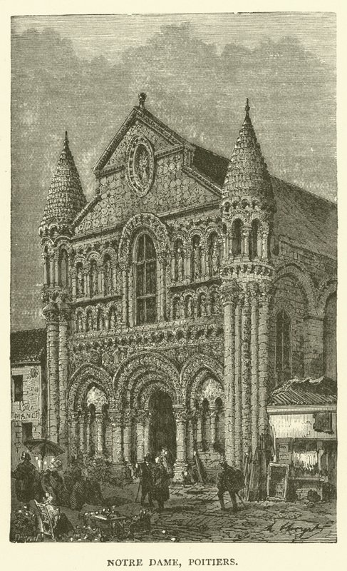 Notre Dame, Poitiers (incisione) da English School
