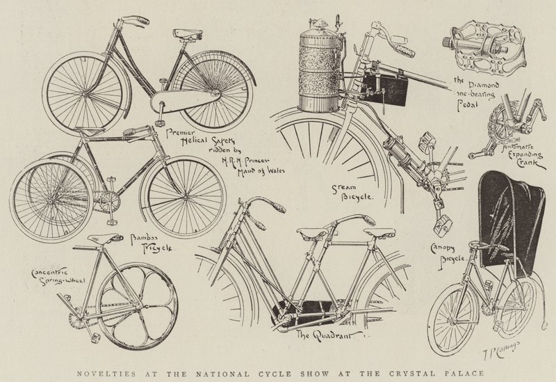 Novità alla Fiera Nazionale del Ciclo al Crystal Palace (incisione) da English School