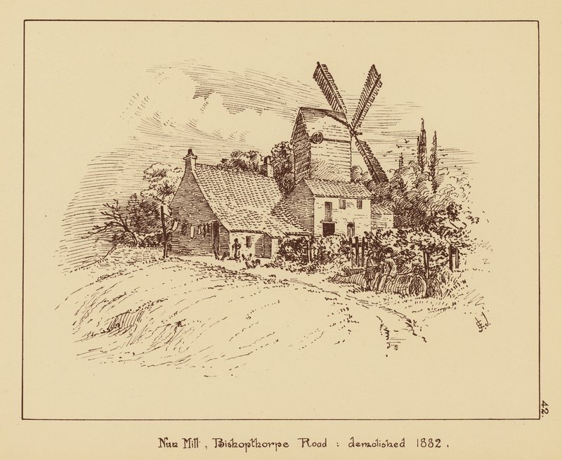 Mulino delle Monache, Bishopthorpe Road, demolito nel 1882 da English School