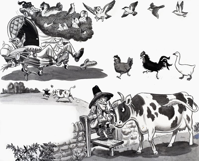 Illustrazione di una filastrocca da English School