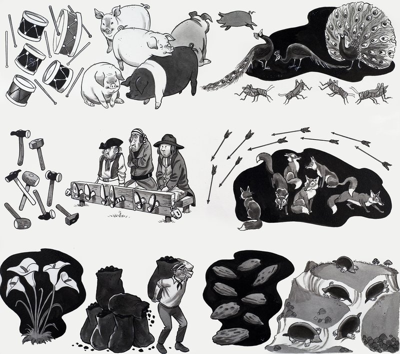 Illustrazione di una filastrocca da English School