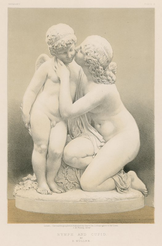 Ninfa e Cupido di E. Muller da English School
