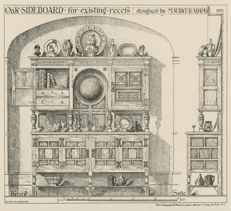 Credenza in rovere per nicchia esistente da English School