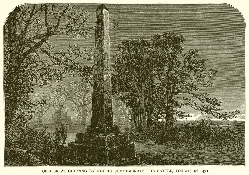 Obelisco a Chipping Barnet per commemorare la battaglia, combattuta nel 1471 da English School