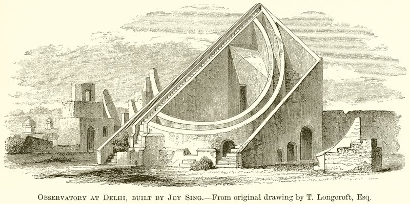 Osservatorio a Delhi, costruito da Jey Sing da English School