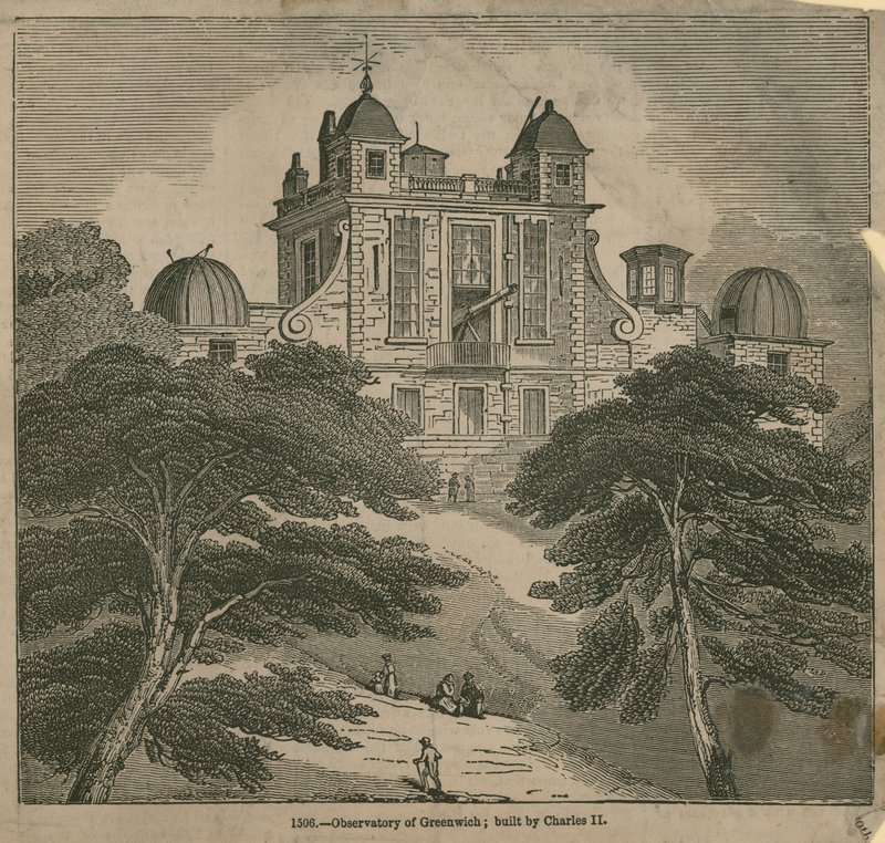 Osservatorio a Greenwich, Londra, costruito da Carlo II da English School