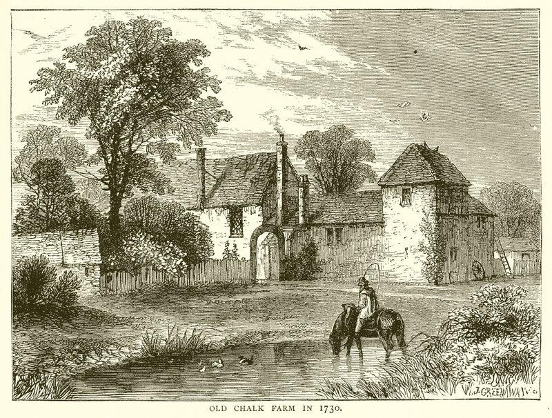 Vecchia fattoria di gesso nel 1730 da English School