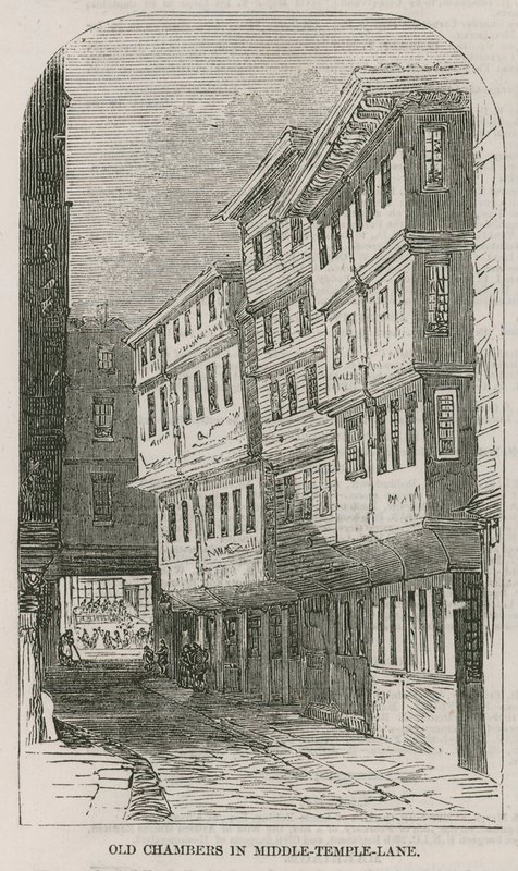 Vecchie camere in Middle Temple Lane da English School