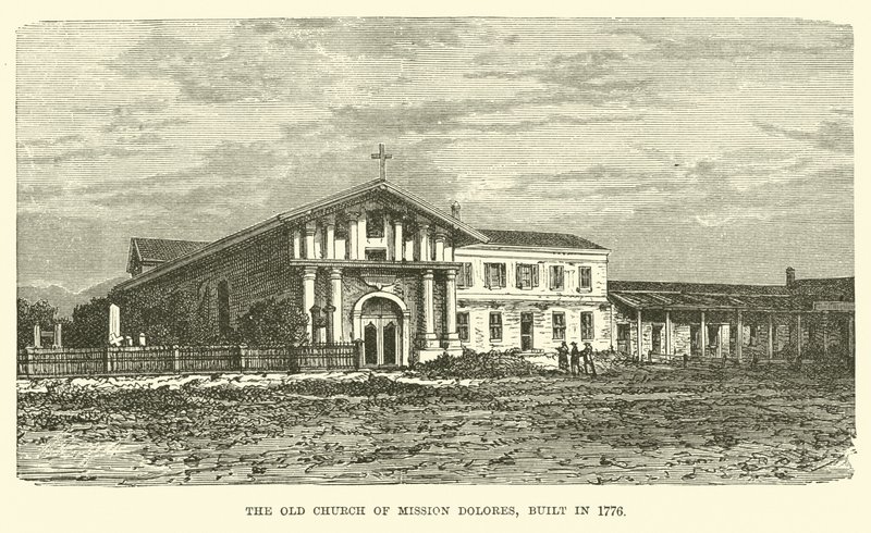 Vecchia Chiesa della Missione Dolores, costruita nel 1776 da English School