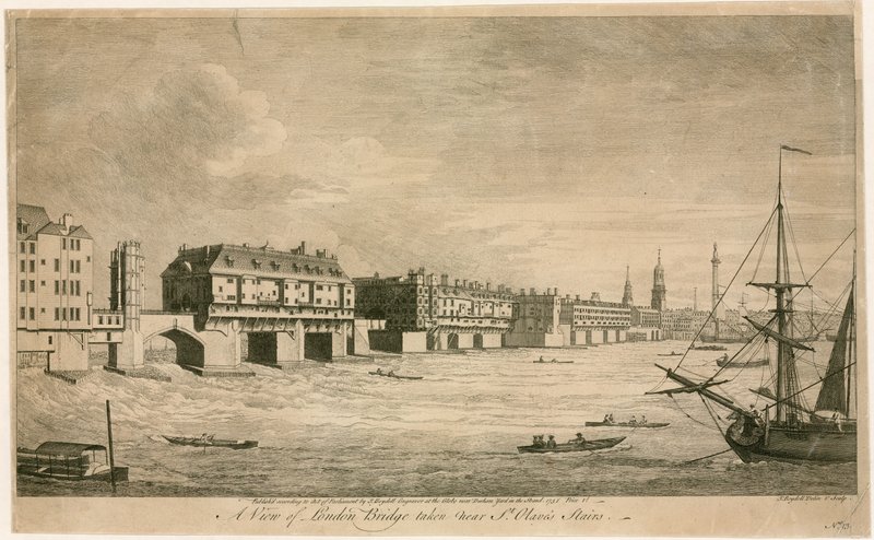 Vecchio London Bridge, da vicino St Olaves Stairs da English School