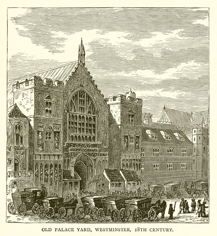 Old Palace Yard, Westminster, XVIII secolo da English School