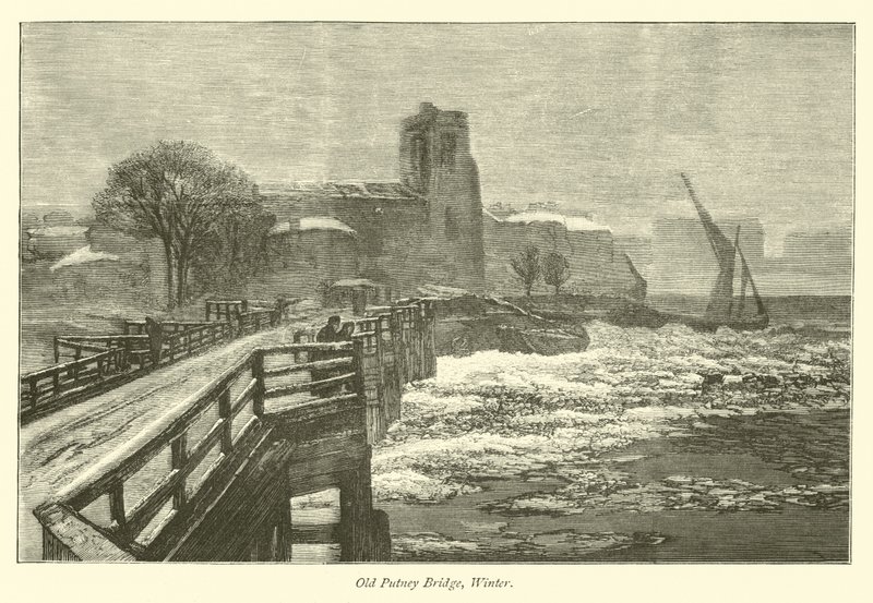 Vecchio ponte di Putney, inverno da English School