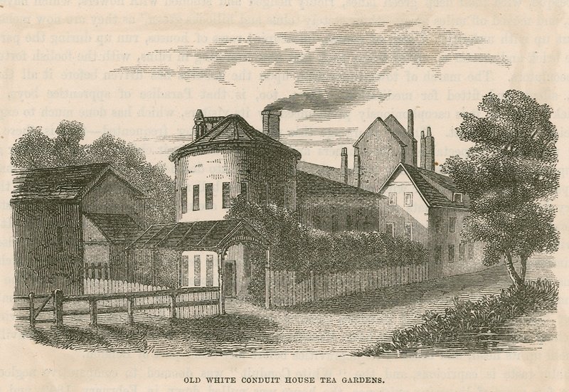 Giardini del tè della Vecchia White Conduit House, Pentonville, Londra da English School