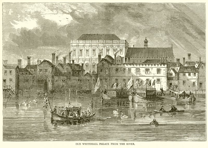 Vecchio Palazzo di Whitehall dal Fiume da English School