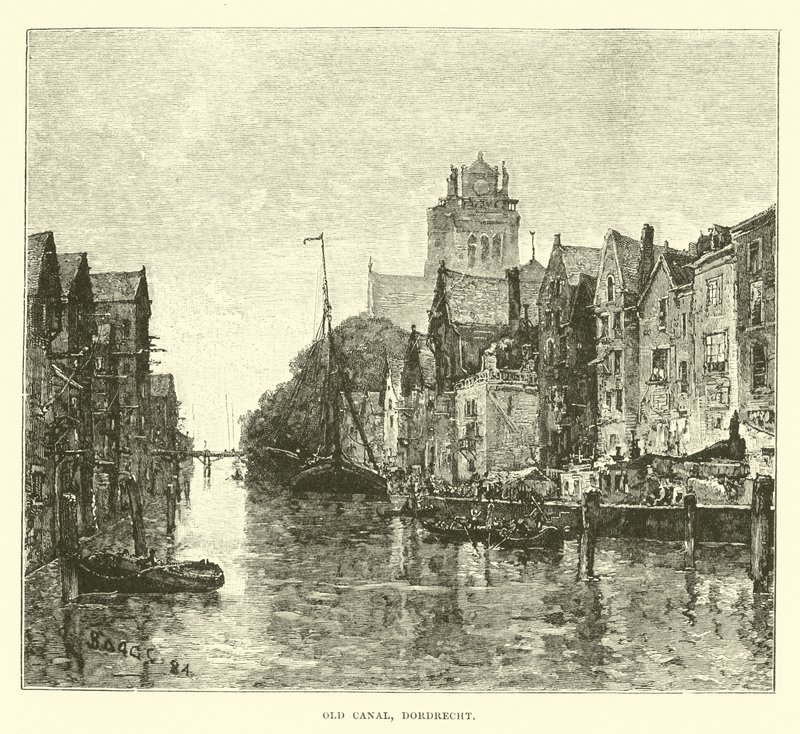 Vecchio canale, Dordrecht da English School