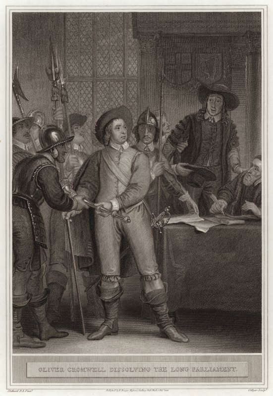 Oliver Cromwell scioglie il Lungo Parlamento da English School