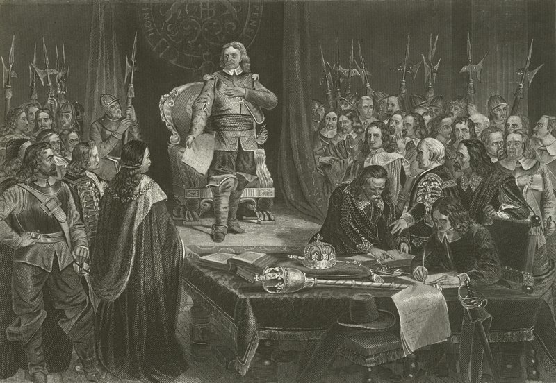 Oliver Cromwell rifiuta la corona d