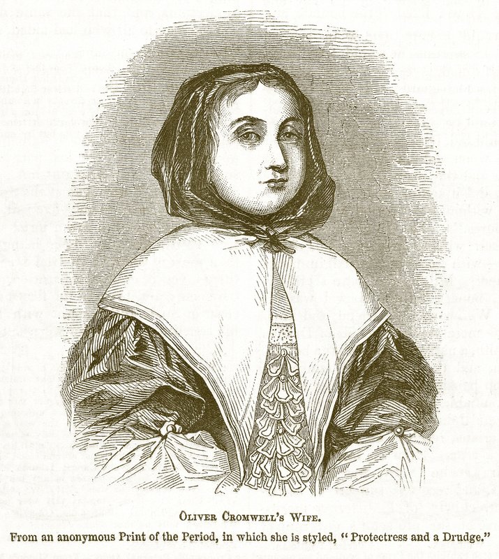Moglie di Oliver Cromwell, illustrazione da The Pictorial History of England da English School